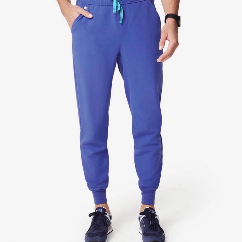 Men’s FIGS - TANSEN JOGGER SCRUB PANTS (PO# 1660 DENIM) Blue (L/S) Large-short